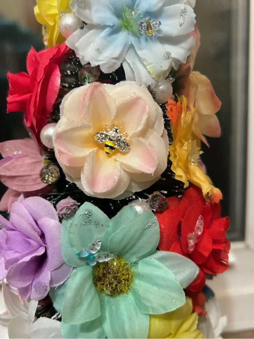 Multicolor Floral Decorative Tree 10 inch. - Home Accents
